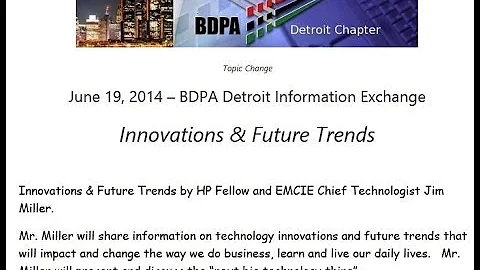 BDPA Detroit June2014 - Innovations and Future Trends - DayDayNews
