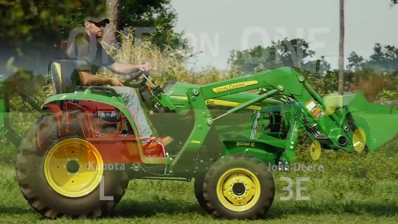 John Deere 3E versus Kubota L väiketrakor YouTube