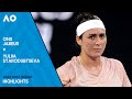 Ons jabeur v yuliia starodubtseva highlights  australian open 2024 first round