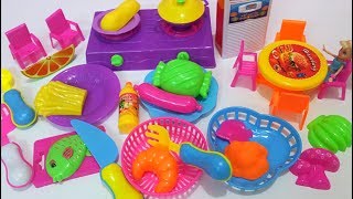 لعبة المطبخ للاطفال , لعبة ادوات الطبخ مع نورا ومحمد , العاب بنات واولاد  Toy Kitchen Playset