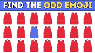 Finden Sie ODD One Out 🎒 | Emoji-Quiz | Leicht, Mittel, Schwer, Unmöglich