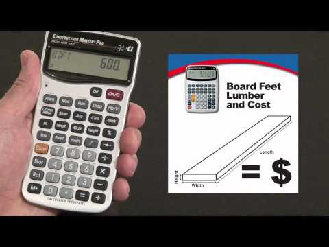 Construction Master Pro DT Board Feet Lumber Cost How To