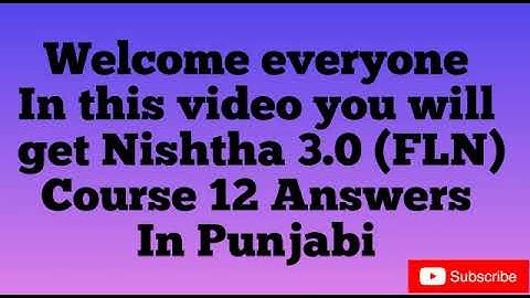 Diksha App // Nishtha 3.0 (FLN) Course 12 Answers // In Punjabi