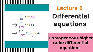Homogeneous higher order differential equations | Go4Logics