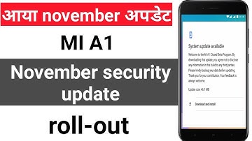 MI A1 November security OTA update rollout