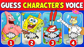 🔊 Guess the Sponge Bob Characters by Their Voice 🧽 SpongeBob SquarePants Quiz, Patrick, Mr. Krabs