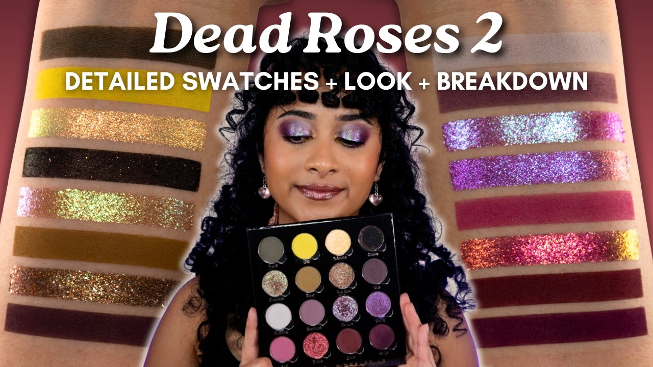 Палетка теней Bella Beaute Bar Dead Roses 2 | Свотчи, макияж глаз, подробный обзор