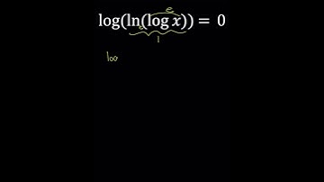 A Log Equation | log(ln(log(x)))=0