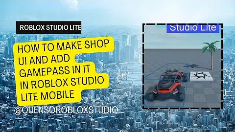 How to make Shop UI & add gampass in it in Roblox Studio lite mobile #studiolite #roblox #tutorial