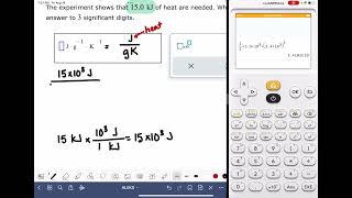 ALEKS: Calculating specific heat capacity