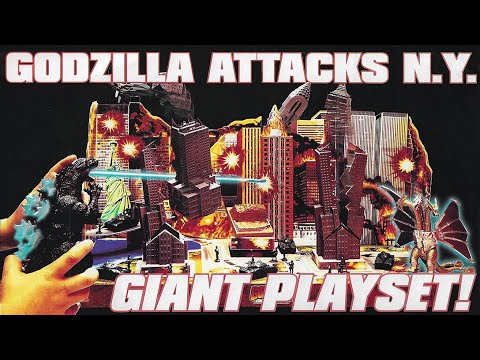 Godzilla Attacks N.Y. Giant Playset - MIB Play Time Ep 34