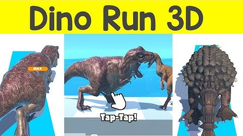 Dino Run 3D 💪💯🚨 Android IOS gameplay trailer review max level in Dino run 3D