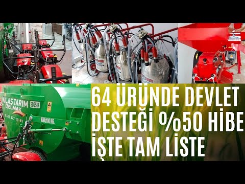 64 ÜRÜNDE DEVLET DESTEĞİ %50 HİBE İŞTE TAM LİSTE #sütmakinesi #yemkarma #yemkırma #hibe #sütineği