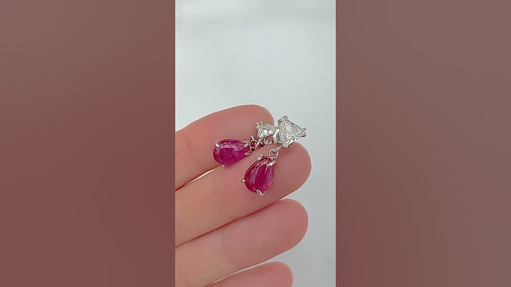 Ohrringe Ohrstecker mit Rubinen und Diamanten in 585 Weiß Gold Gemmologischer Report