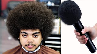 *Satisfying* Microphone AFRO SHAPING | Difficulty: EXTREME