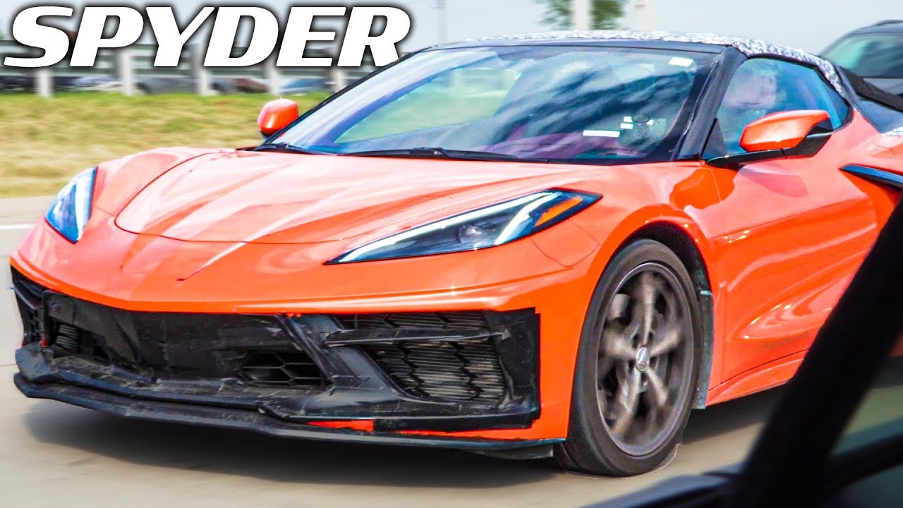 SPOTTED THE NEW MID-ENGINE C8 CORVETTE SPYDER IN DETROIT! *OFFICIAL TESTING  VEHICLES* - YouTube