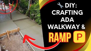 How To Pour An Ada Concrete Walkway & Ramp With A Concrete Curb For Handicap Parking Lot
