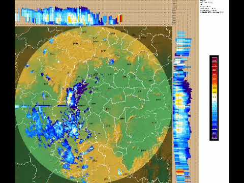 Raipur radar shows strong storm activity sweeping across western Chhattisgarh and parts of Vidarbha