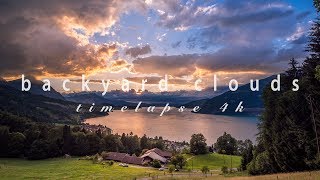 backyard clouds 4k - Timelapse in the Alps