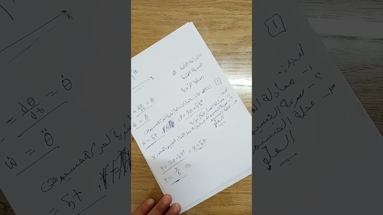 السرعة والعجلة بدلالة الاحداثيات الكارتيزية