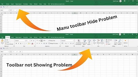 Excel manu💻toolbar😳not show || Excel toolbar hide problem🔧 || toolbar missing🔍 problem ||