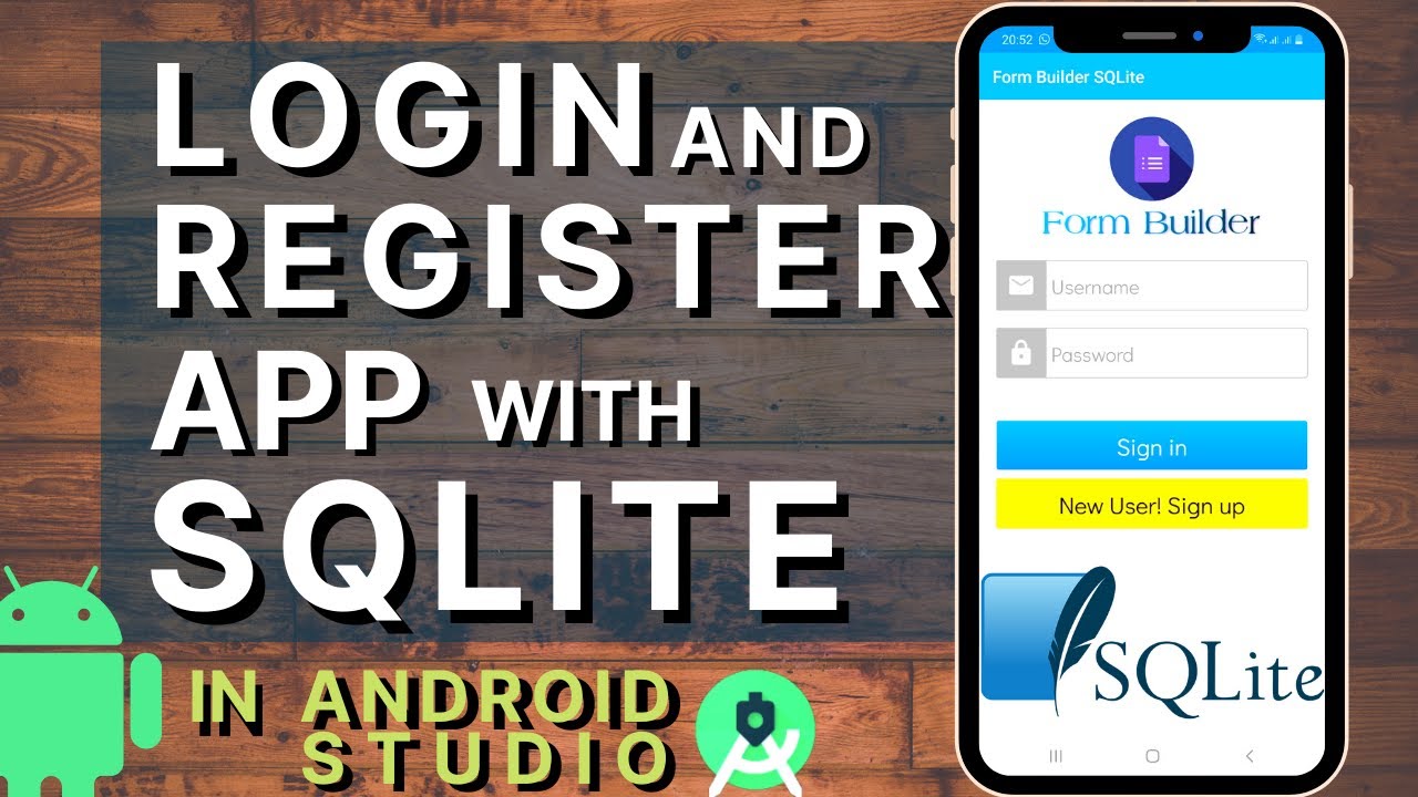 Login And Register Form Using Sqlite Database In Android Studio | Login Registration Android Studio