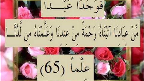 القرآن الكريم سورة الكهف الأية 65