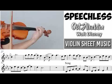 Free Sheet || Speechlesss - Ost. Aladdin || Violin Sheet Music