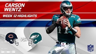 Carson Wentz Tosses 3 Tds Vs. Chicago Bears Vs. Eagles Wk 12 Player Highlights