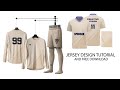 jersey design with free eps file I EP 74 tutorial in Illustrator | part74with free