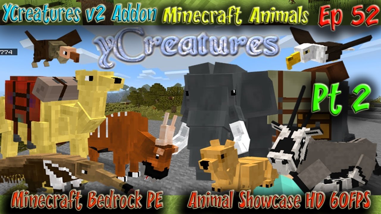 YCreatures Addon v2 Animal Showcase Pt2 50 x Minecraft