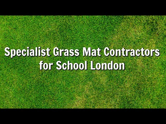 Specialist Grass Mat Contractors for School London