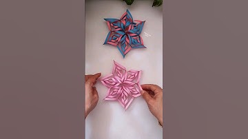 Christmas Star Origami: Making Christmas Paper Snowflakes : Paper Crafts for Kids : Easy Origami