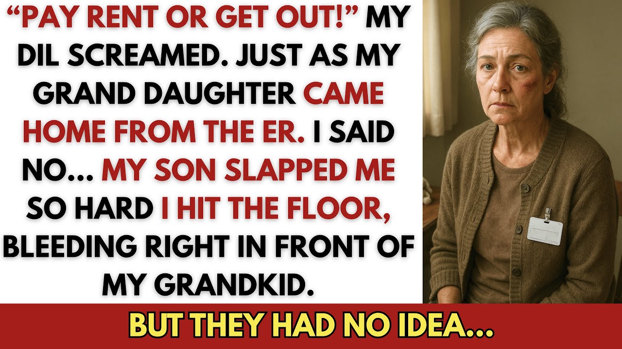 «Плати аренду или убирайся!» — заорал мой дежурный. Сын сильно ударил меня. Я упала на пол, истек...