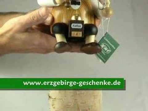 Räuchermann Kantenhocker Kaffeesachse im Einsatz