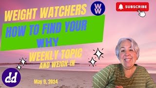 Weight Watchers Weekly MeetingTopic | Finding Your Why | weigh -in | Calories ,Marcos & WW Points