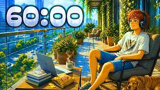 60 Minute Countdown Timer for Deep Study Focus and Relaxing Boy Chill Beats
