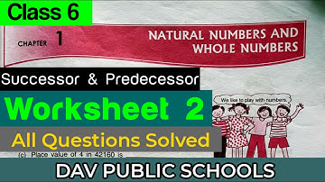 DAV class 6 maths chapter 1 worksheet 2 all questions solved