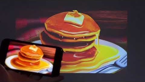 iOS smartphone wireless display to BYINTEK UFO series projector, Operation video