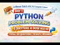 1. Python Problem Solving Subjective Questions | Python | HPSC PGT CS 1672 POSTS | COMPUTER SCIENCE