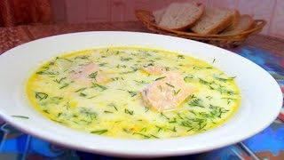 видео Финский суп из лосося с молоком