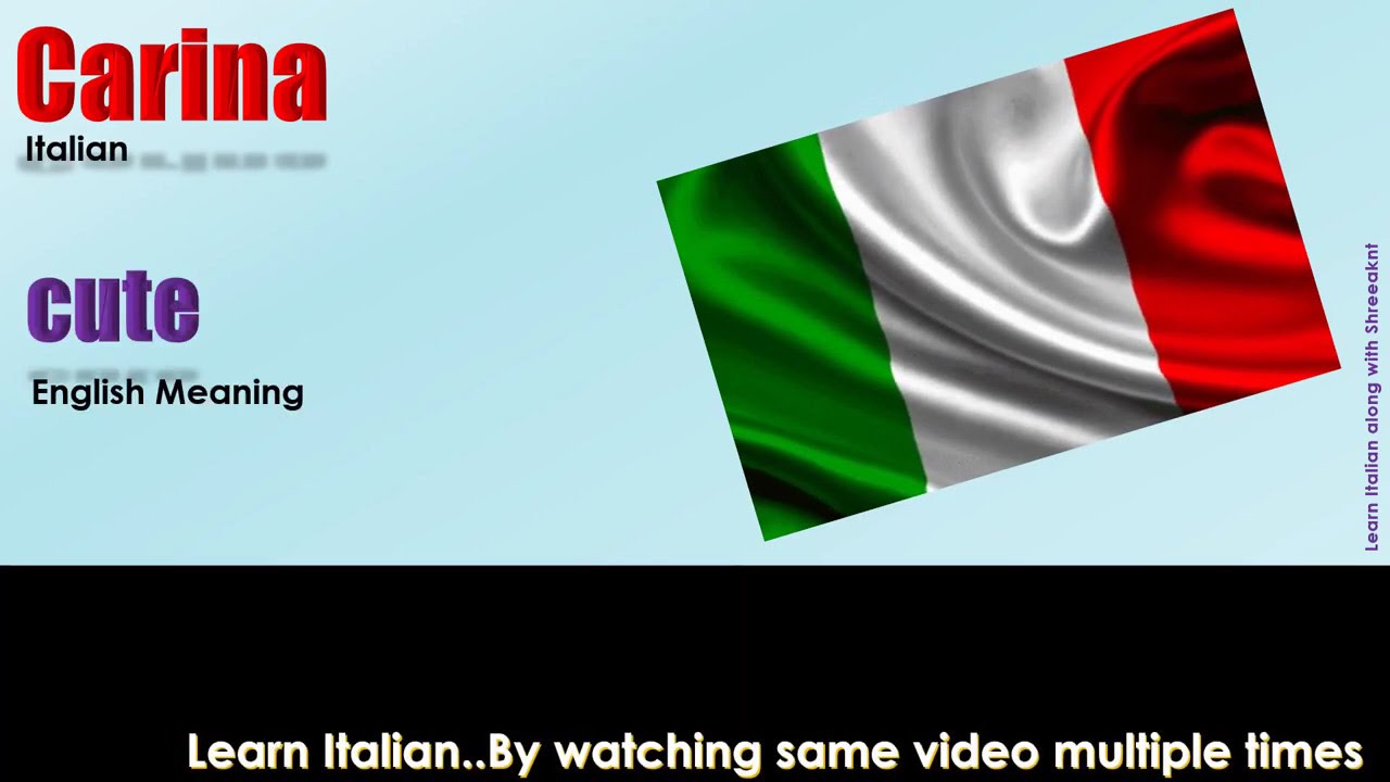 Carina « How to Pronounce Italian word Carina? YouTube