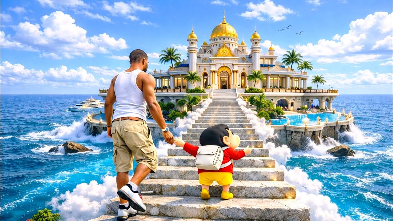 Gta 5 : Franklin Shinchan Made A Luxury Golden Water House | Gta V Bangla Gameplay