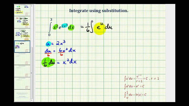 Ex 1:  Definite Integration Using Substitution