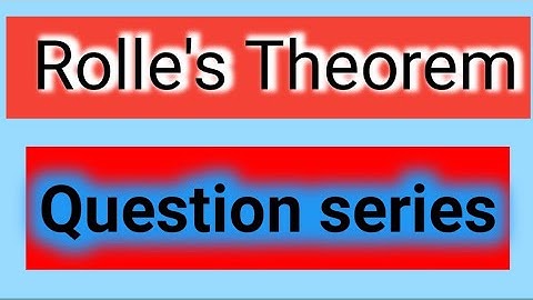 Validity of Rolle