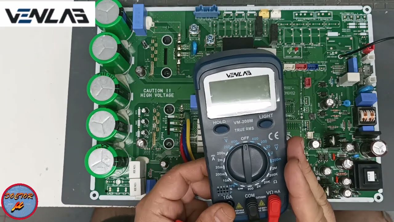 localizacion averia en placa de aire acondicionado inverter LG con multimetro economico.