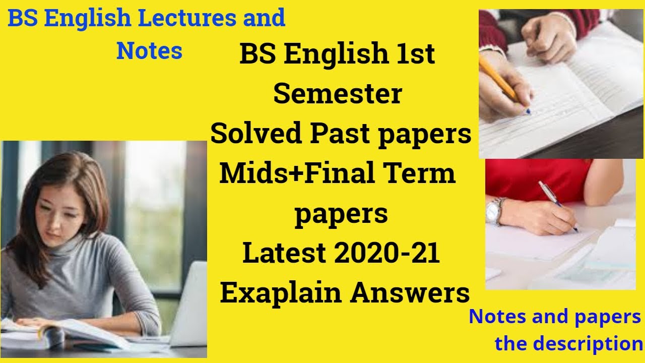 BS English Past Papers BS English first semester past papers YouTube