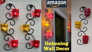 Home Entrance Wall Decor | Metal Wall Hanging Tea Light Candle Holders | Amazon Unboxing