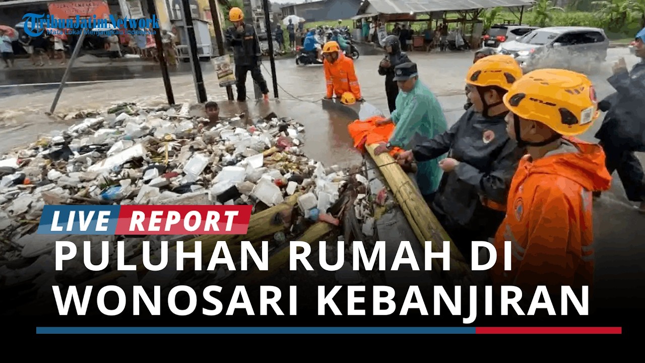 Banjir Akibat Hujan Deras Rendam Puluhan Rumah di Wonosari, Bangunan di Atas Sungai Jadi Sorotan