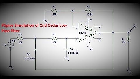 PSpice Simulation Of Second Order Low Pass Butterworth Filter